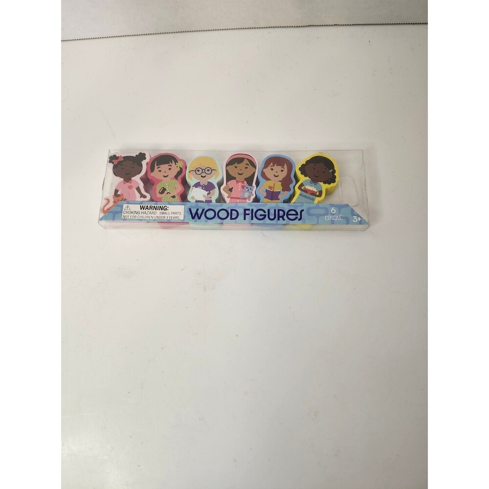 Horizon 6 Count Wood Figures 2.5" Toys age 3+ Children